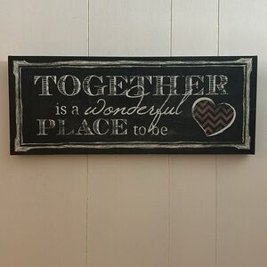 Black and White Chalkboard Accent Decor